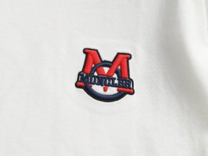 MONCLER  蒙口 红蓝交错字母刺绣
