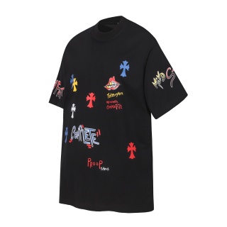 Chrome Hearts/克罗心梵文涂鸦✍️十字架字母印花短袖T桖