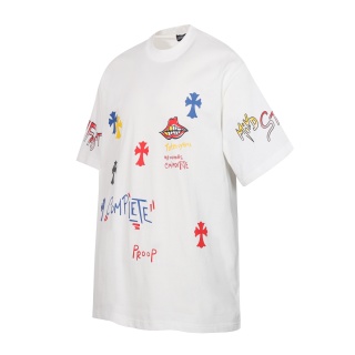 Chrome Hearts/克罗心梵文涂鸦✍️十字架字母印花短袖T桖