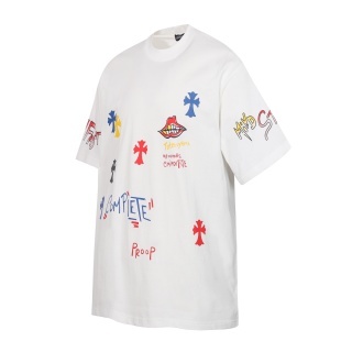 Chrome Hearts/克罗心梵文涂鸦✍️十字架字母印花短袖T桖