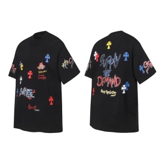 Chrome Hearts/克罗心梵文涂鸦✍️十字架字母印花短袖T桖