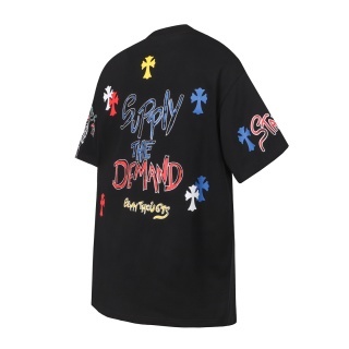 Chrome Hearts/克罗心梵文涂鸦✍️十字架字母印花短袖T桖