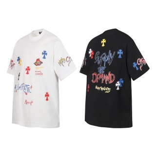 Chrome Hearts/克罗心梵文涂鸦✍️十字架字母印花短袖T桖
