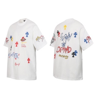 Chrome Hearts/克罗心梵文涂鸦✍️十字架字母印花短袖T桖