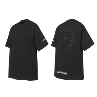 Chrome Hearts/克罗心梵文马蹄贴布绣字母绣花短袖T桖