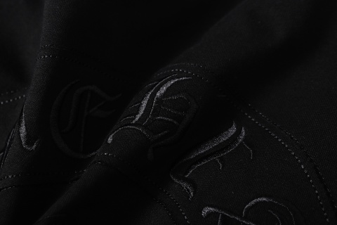 Chrome Hearts/克罗心梵文马蹄贴布绣字母绣花短袖T桖