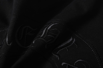 Chrome Hearts/克罗心梵文马蹄贴布绣字母绣花短袖T桖