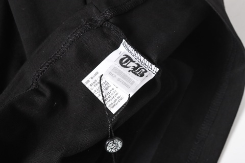 Chrome Hearts/克罗心梵文马蹄贴布绣字母绣花短袖T桖