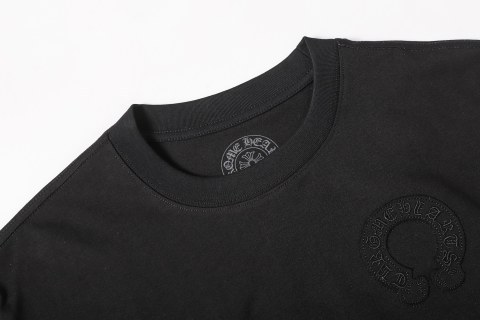 Chrome Hearts/克罗心梵文马蹄贴布绣字母绣花短袖T桖