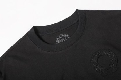 Chrome Hearts/克罗心梵文马蹄贴布绣字母绣花短袖T桖