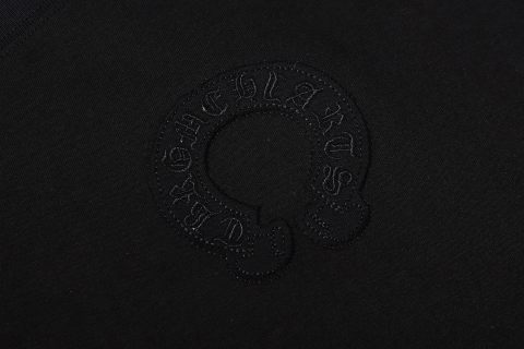 Chrome Hearts/克罗心梵文马蹄贴布绣字母绣花短袖T桖