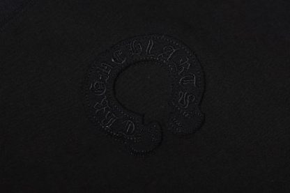 Chrome Hearts/克罗心梵文马蹄贴布绣字母绣花短袖T桖