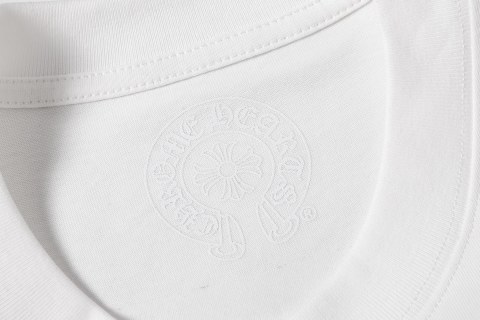 Chrome Hearts/克罗心梵文马蹄贴布绣字母绣花短袖T桖