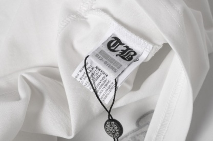 Chrome Hearts/克罗心梵文马蹄贴布绣字母绣花短袖T桖