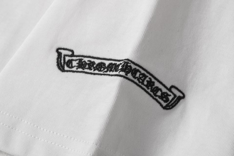 Chrome Hearts/克罗心梵文马蹄贴布绣字母绣花短袖T桖