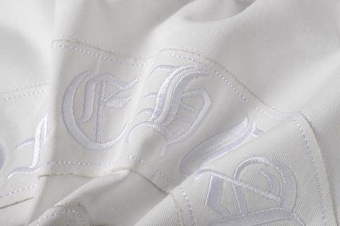 Chrome Hearts/克罗心梵文马蹄贴布绣字母绣花短袖T桖