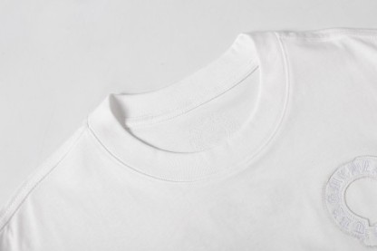 Chrome Hearts/克罗心梵文马蹄贴布绣字母绣花短袖T桖