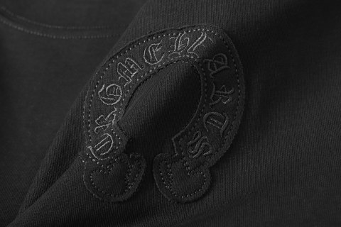 Chrome Hearts/克罗心梵文马蹄贴布绣字母绣花短袖T桖