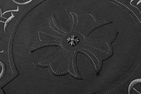 Chrome Hearts/克罗心梵文马蹄贴布绣字母绣花短袖T桖