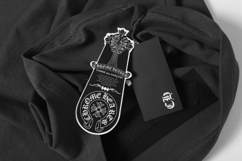 Chrome Hearts/克罗心梵文马蹄贴布绣字母绣花短袖T桖