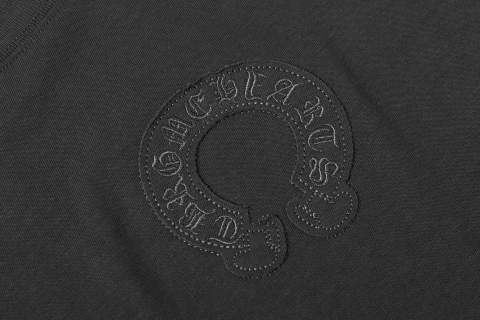 Chrome Hearts/克罗心梵文马蹄贴布绣字母绣花短袖T桖