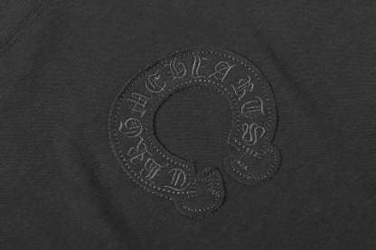 Chrome Hearts/克罗心梵文马蹄贴布绣字母绣花短袖T桖