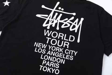 stussy  斯图西 美式潮牌直筒宽松版型polo衫短袖t恤 龙年限定🎱刺绣经典logo印花
