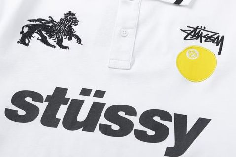 stussy 斯图西 美式潮牌直筒宽松版型polo衫短袖t恤 龙年限定🎱刺绣经典logo印花