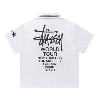 stussy 斯图西 美式潮牌直筒宽松版型polo衫短袖t恤 龙年限定🎱刺绣经典logo印花