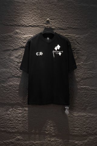Chrome hearts 重工磨破水洗贴布绣短袖