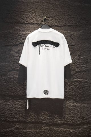 Chrome hearts 重工磨破水洗贴布绣短袖