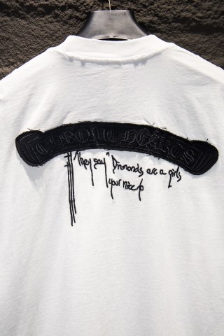 Chrome hearts 重工磨破水洗贴布绣短袖