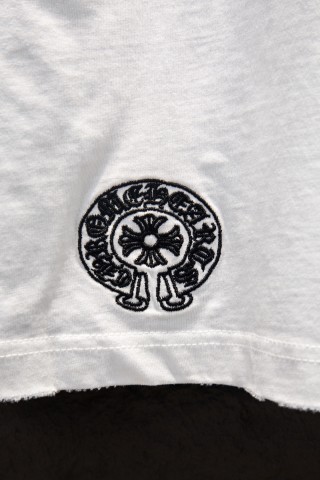 Chrome hearts 重工磨破水洗贴布绣短袖