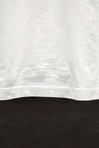 Chrome hearts 重工磨破贴布绣皮标五金短袖