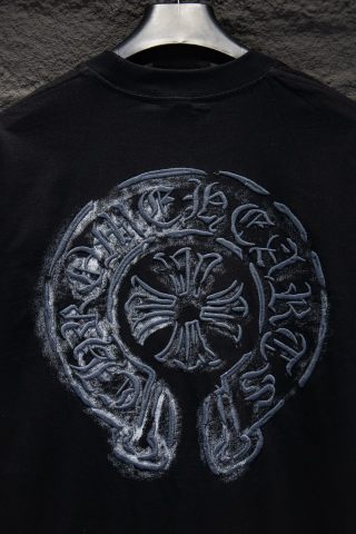 Chrome hearts 新款水洗印花中空绣短袖