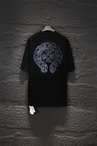 Chrome hearts 新款水洗印花中空绣短袖