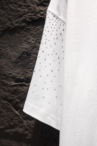 Chrome hearts新款烫钻磨破短袖