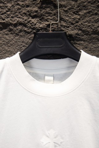 Chrome hearts新款烫钻磨破短袖