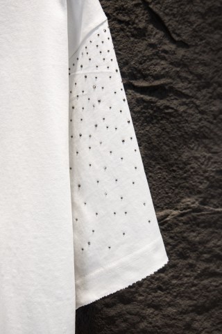 Chrome hearts新款烫钻磨破短袖