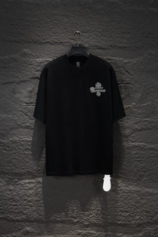 Chrome hearts 新款水洗印花中空绣短袖