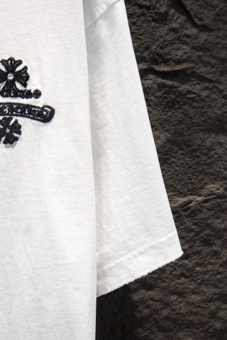 Chrome hearts 新款水洗印花中空绣短袖