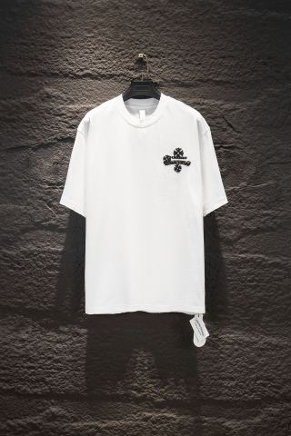 Chrome hearts 新款水洗印花中空绣短袖