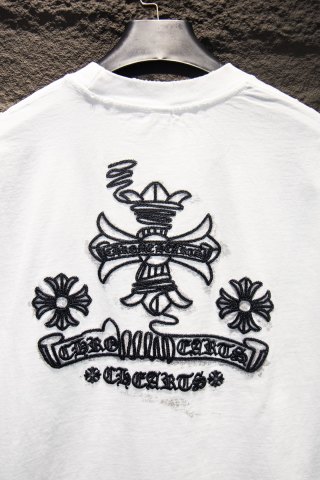 Chrome hearts 新款水洗印花中空绣短袖
