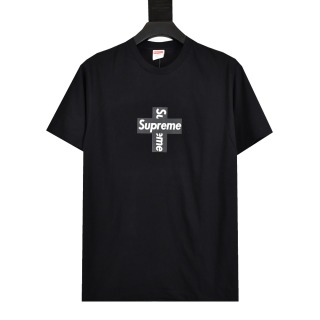 Supreme CROSS BOX LOGO 经典字母十字架交叉短袖T恤