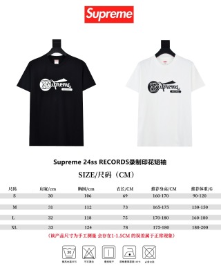 Supreme 24ss RECORDS录制印花短袖T恤