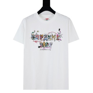 [Copy]Supreme 24ss  MISS PIGGY 朱小姐 印花 短袖T恤Supreme 24ss VARSITY 卡通logo字母印花 短袖T恤