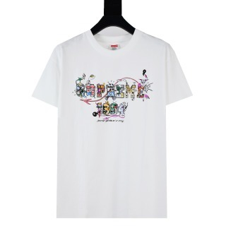 [Copy]Supreme 24ss  MISS PIGGY 朱小姐 印花 短袖T恤Supreme 24ss VARSITY 卡通logo字母印花 短袖T恤