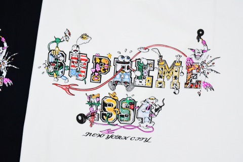 [Copy]Supreme 24ss  MISS PIGGY 朱小姐 印花 短袖T恤Supreme 24ss VARSITY 卡通logo字母印花 短袖T恤