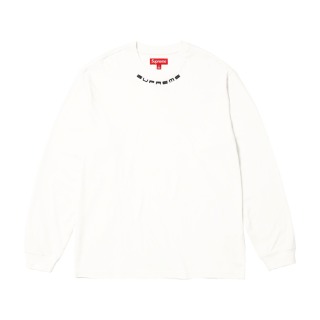 Supreme 23fw COLLAR LOGO L/S TOP 刺绣 长袖T恤