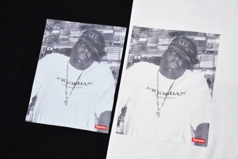 Supreme X Air JORDAN  AJ乔丹联名款 BIG GIE TOP短袖T恤人物印花短袖T恤